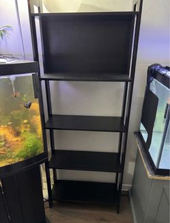 Moving sale - Black 5-Tier Bookshelf with Metal Frame