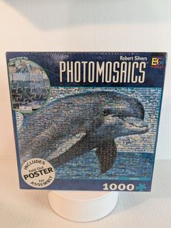 Photomosaics Dolphin 1000 Pc Puzzle Robert Silvers Buffalo Games Sealed