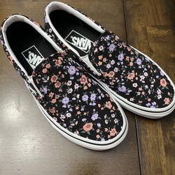 Floral Slip On Vans 6.5 Women 5 Men
