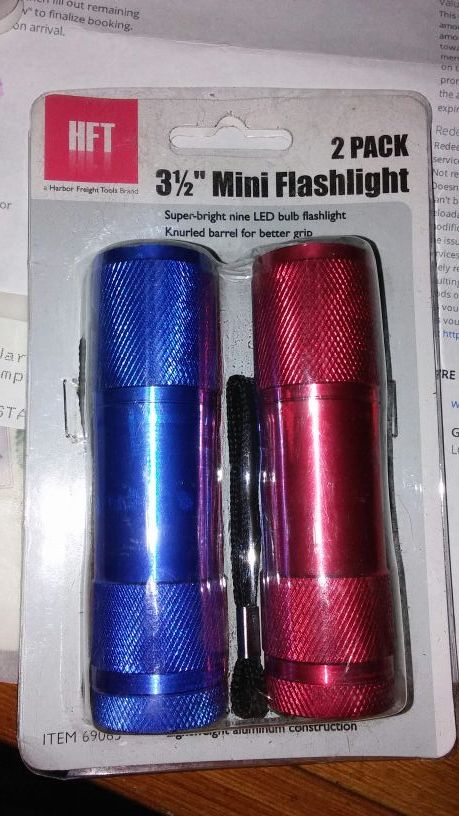 3 1/2 Mini Flashlight 2 Pack
