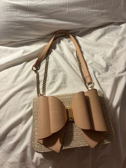 Tan Bow Purse