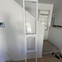 Patio Dog Door for Sliding Glass Doors Adjustable Height 86.6” to 92.5" L