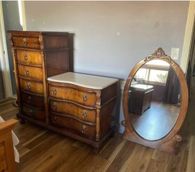 Antique Dresser with Mirror