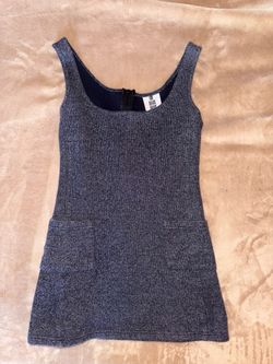 Un Deux Trois gray heathered tunic/ mini dress with pockets