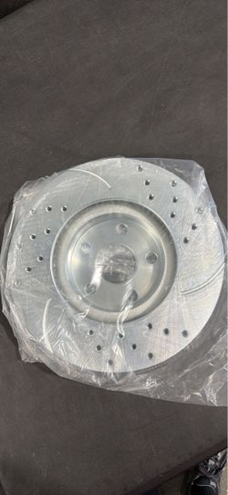2 Drilled and Slotted Brake Rotor