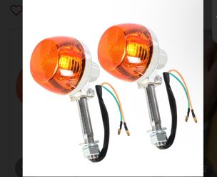Motorcycle turn signals chrome pair $10