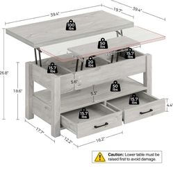 Lift Out Coffee table