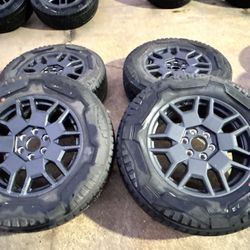 (4) OEM 2024 Tesla Cybertruck Wheels Goodyear All Terrain Tires SENSORS 20%