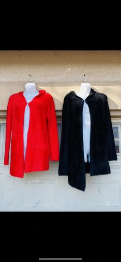 Women’s Angora Hooded Cardigan Sweater(NEW)