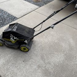 RYOBI ELECTRIC MOWER W/ BATTERY 