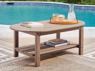 Grover Beach Driftwood Oval Cocktail Table