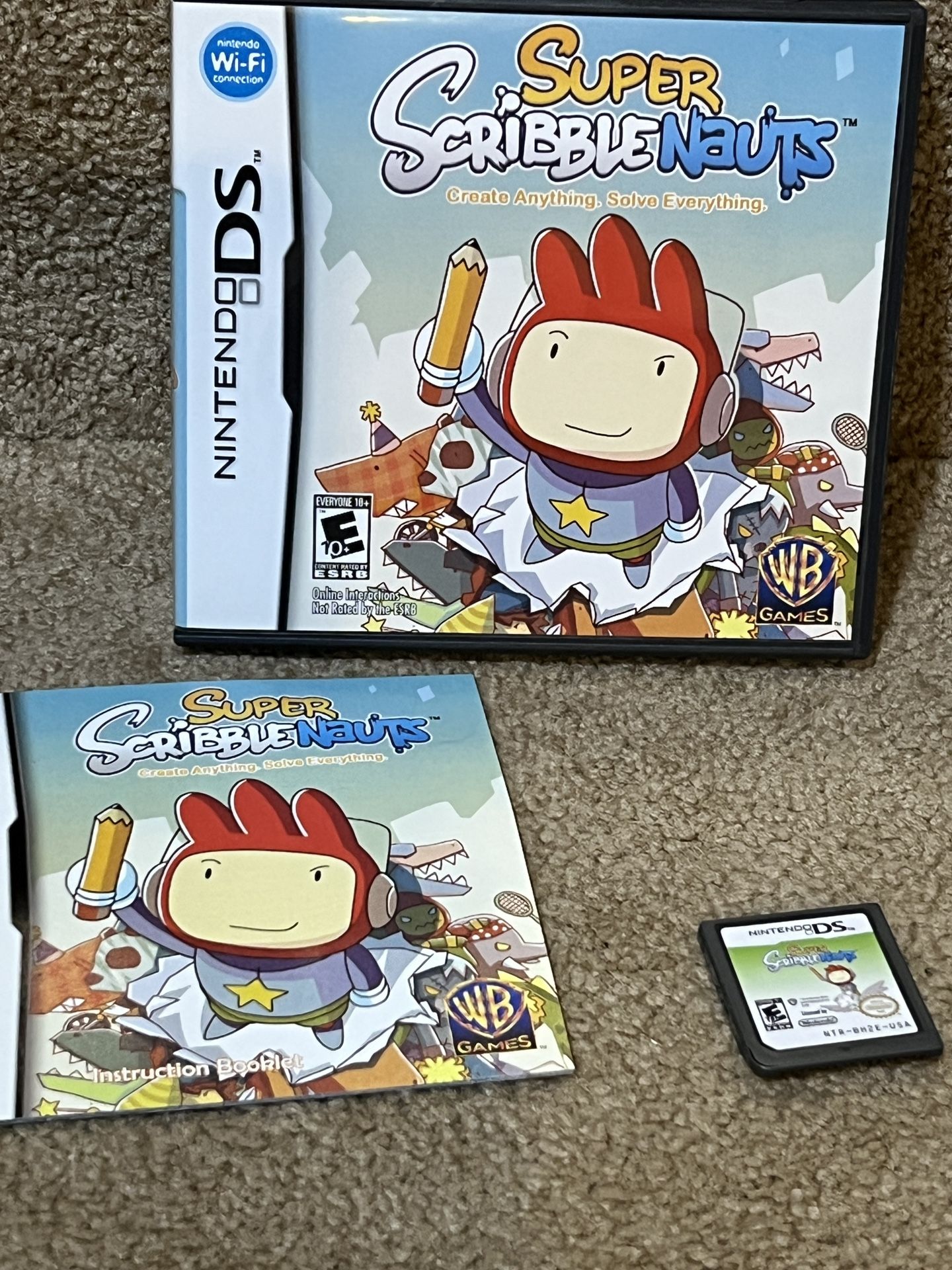 TESTED Super Scribblenauts for Nintendo DS 2010 Complete in Box