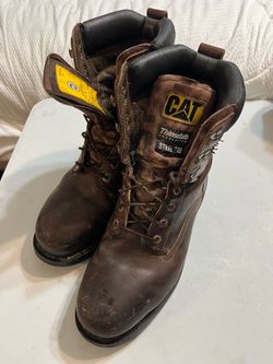 Used CATERPILLAR Steel Toe Thinsulate work boot leather size 12
