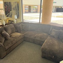 Teddy Bear Fabric Sleeper Sectional With Storage 