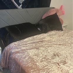 Silver / Gray Queen Bed Frame 