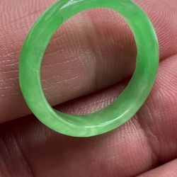 Green Jade Band Ring Size 8.5