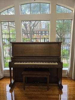 Vintage Wm. L. Bush Upright Piano with Original 1969 Paperwork