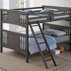 Brand New Grey Full Over Full Bunk Bed 