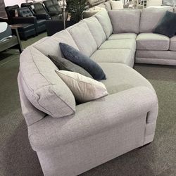 Brantley Gray Deep Seating Ultra Soft Comfortable Sectional Couch 