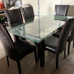 Dining table and chairs