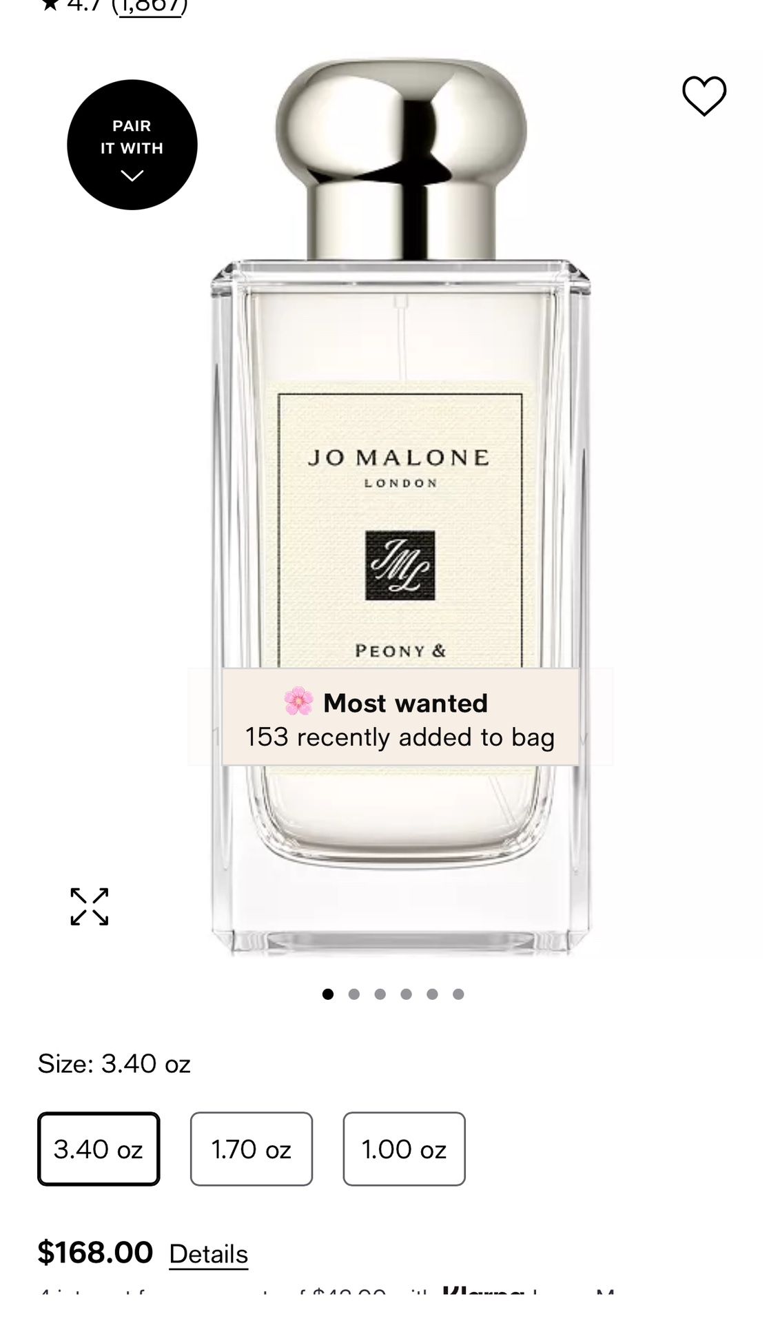 Jo Malone London Fragrance And Lotion. 99$
