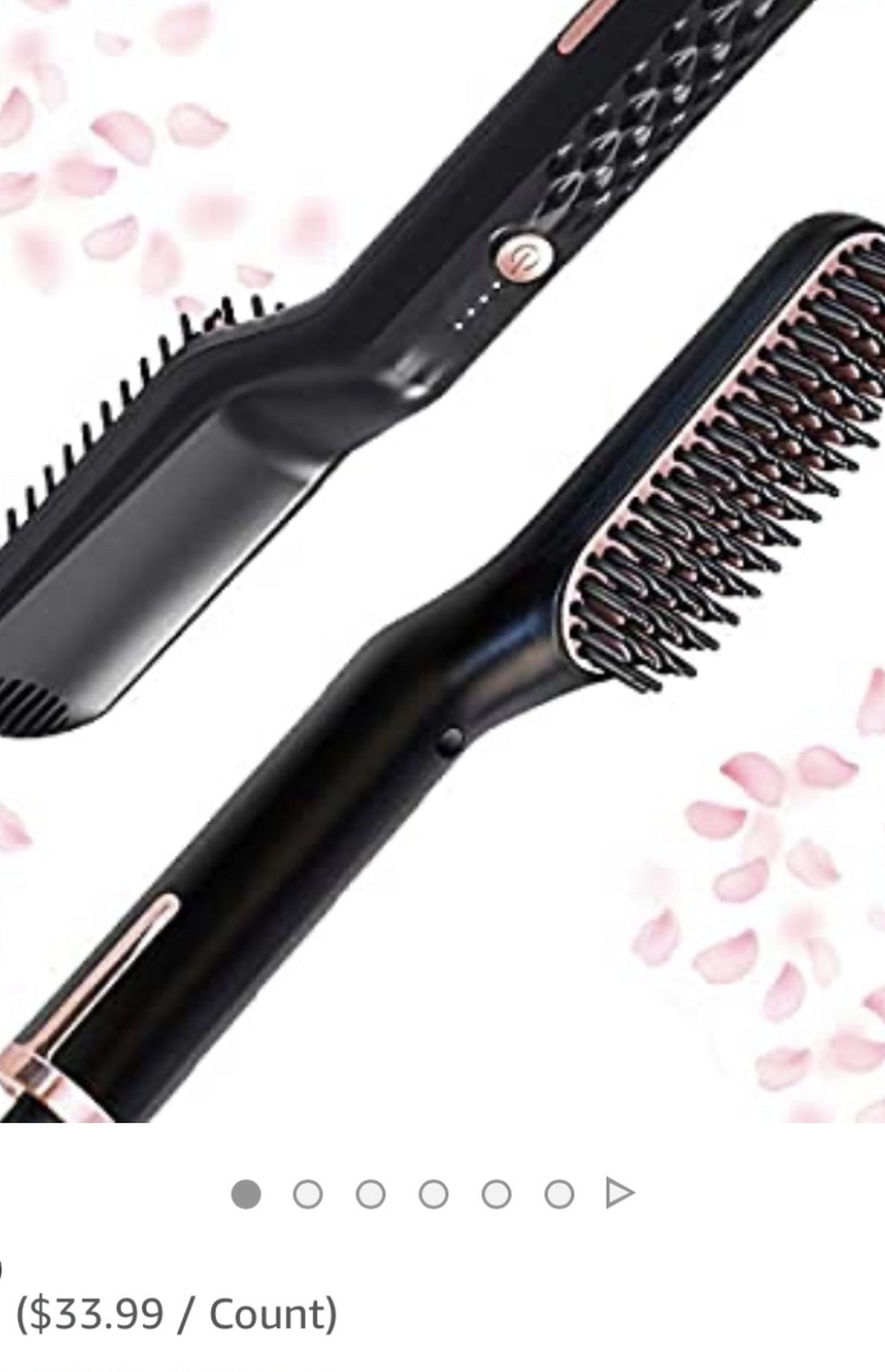 NEW_ Mini Hair/ Beard Straightener Brush