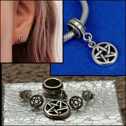 Star Pentacle Charm And Eatings Set