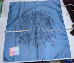 Blue Floral Print Throw Pillow Cover