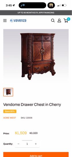 Vendome Drawer Chest in Cherry