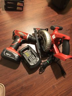 18V SKILSAW ,GRILL , AND A CHARGER 9.6-18VSET