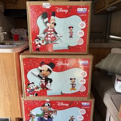 All 3 Disney Mickey, Minnie, And Goofy Home Depot Animated  