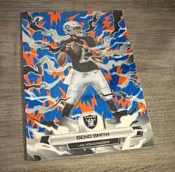 2025 Topps Resurgence Football Geno Smith Blue & Orange Spark Las Vegas Raiders