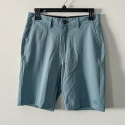 Billabong NWOT Light Blue Crossfire Wave Wash Submersible Shorts Size 28