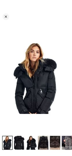 SAM Black Jetset Puffer Coat (Detachable Fur Hood) Size small