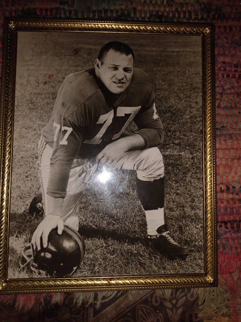 1950s Signed Vintage Real Photo NY Giants Super Bowl Champs #77