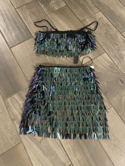 New Two Piece Dress Sequin 