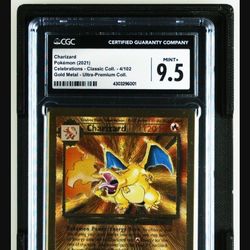 Gold Metal Charizard Pokemon Celebrations