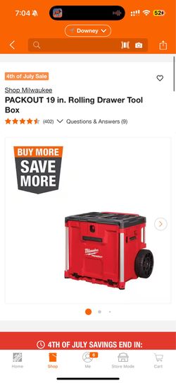 Milwaukee PACKOUT 19 in. Rolling Drawer Tool Box