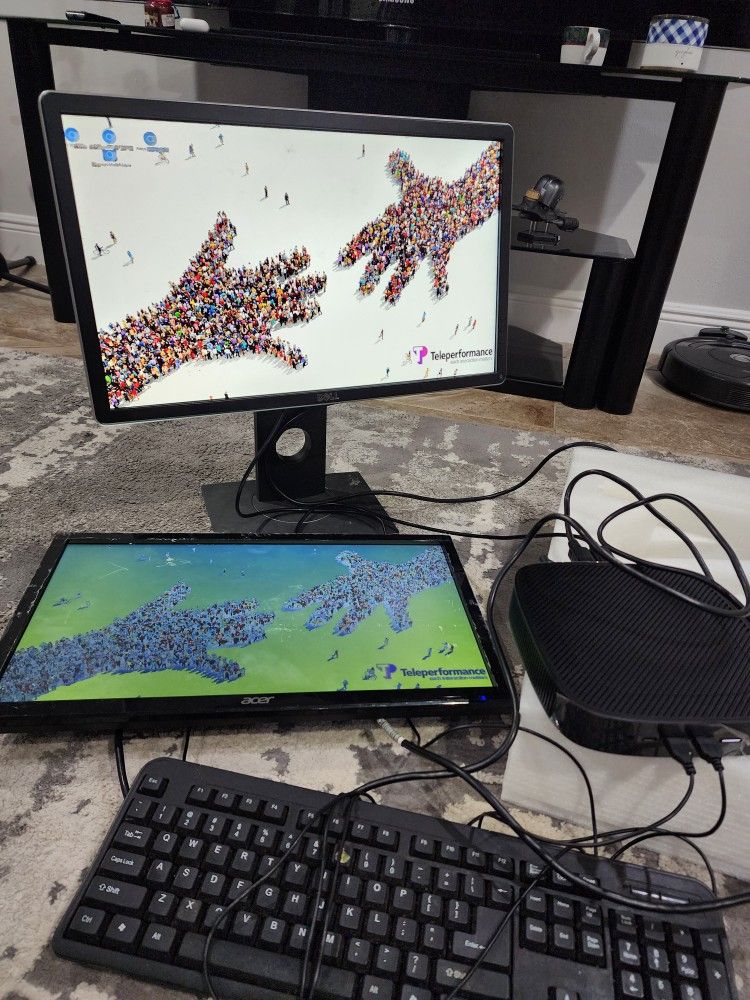 HP t640 Mini PC + 2 Monitors (Acer & Dell)