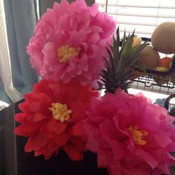 Tissue paper flowers