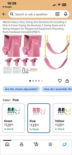 Swing set hardware kit