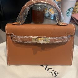 Mini Tan Leather Handbag 
