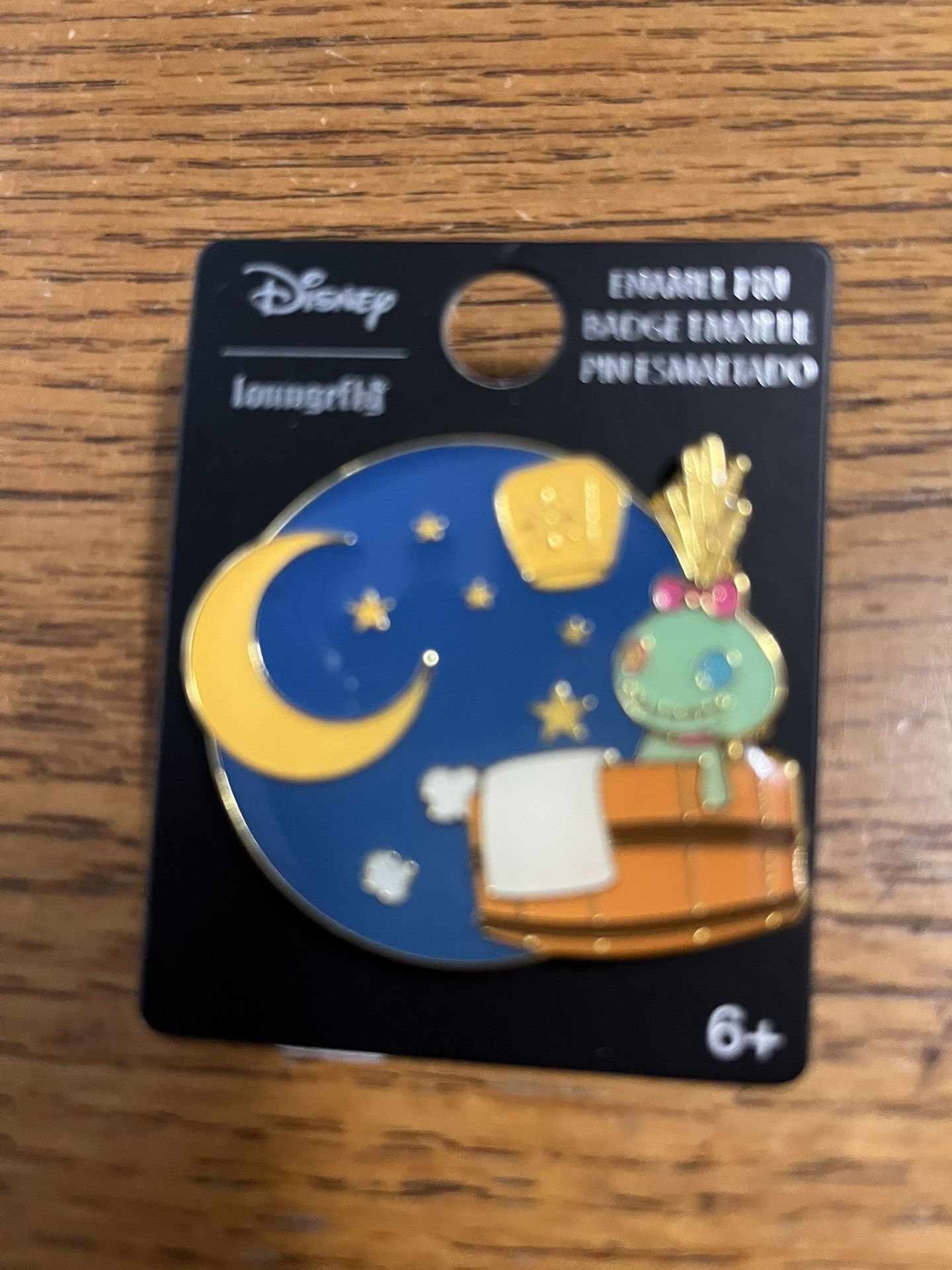 Loungefly Disney Lilo & Stitch Scrump in Spa Tub Enamel Pin.  Size approximately 1 1/2 inches.  Brand new never removed from card.  Smoke free home 