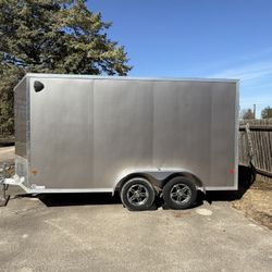 RARE FIND: 2023 ALCOM EZEC7X14TA ENCLOSED MOTORCYCLE TRAILER