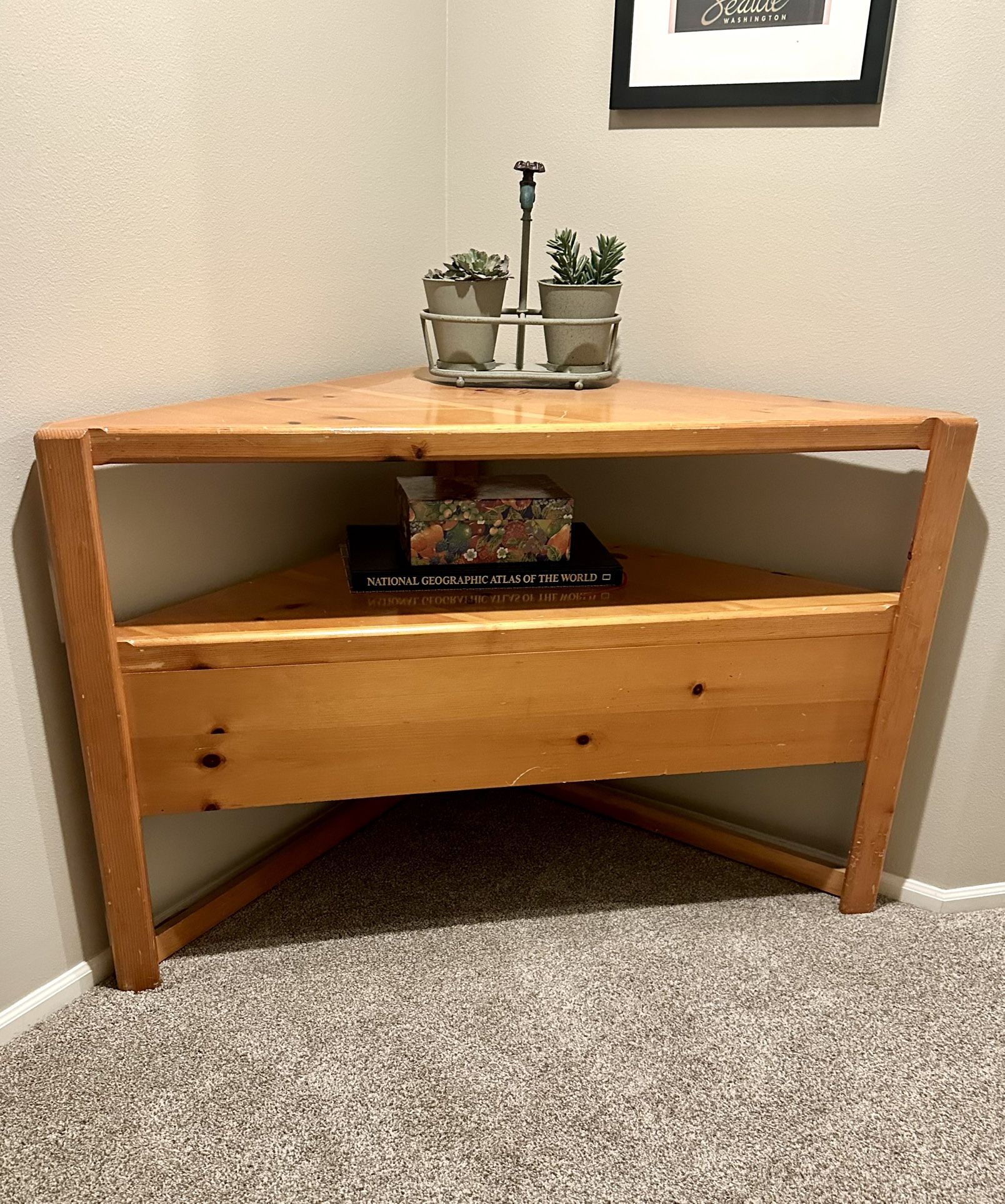 Solid Pine Corner Shelf Unit or Headboard