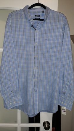 New IZOD Mens Premium Essentials Stretch Long Sleeve Blue Revival 2XL