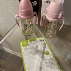 GROSMIMI Flip Top Spill Proof Sippy Cup, PPSU, BPA Free, 10 oz, Stage 2 Straw for Toddlers (Unicorn) 