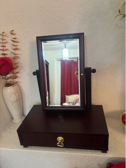 Jewelry box wood with mirror