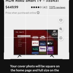 55" TCL Roku Tv+ Remote