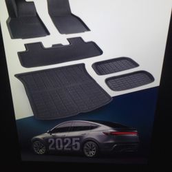 New Floor Mats & Cargo Liners For Tesla Model Y 5-seater 2021-2025 All Weather Set
